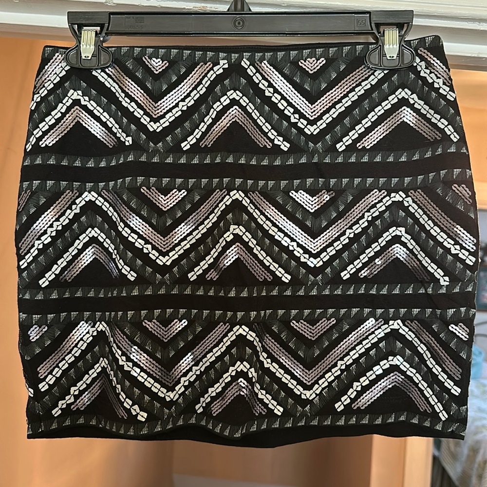 Express Sequin Mini Skirt